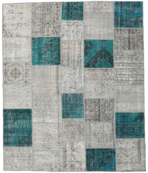 Patchwork Szőnyeg 252X300 Modern Csomózású Világosszürke/Sötét Turquoise Nagy (Gyapjú, Törökország)