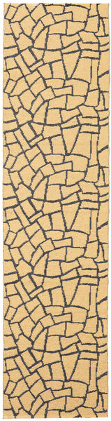 Terrazzo - Yellow/Černá Koberec 70X350 Moderní Běhoun Tmavá Béžová/Světle Hnědá ( Švédsko)