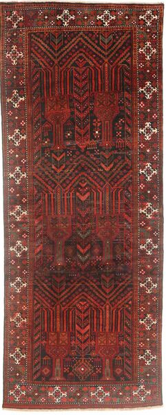 Baloutche Tapis 108X293 D'orient Fait Main Tapis Couloir Rouge Foncé/Marron (Laine, Perse/Iran)