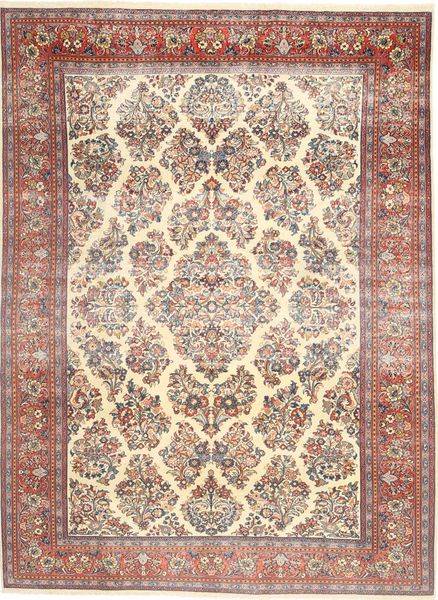 Sarouk Patina Rug 200X280 Authentic
 Oriental Handknotted Light Brown/Light Pink (Wool, Persia/Iran)