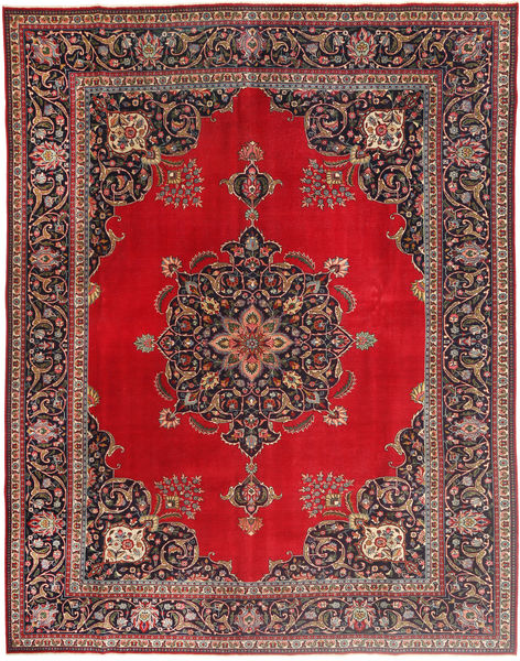 Tabriz Patina Szőnyeg 292X378 Keleti Csomózású Sötétpiros/Piros Nagy (Gyapjú, Perzsia/Irán)