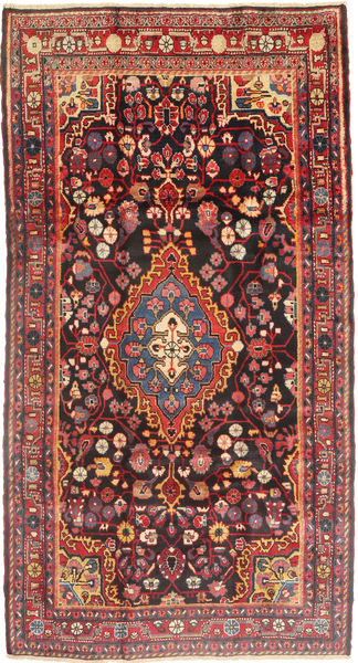 Jozan Teppich
 162X298 Echter Orientalischer Handgeknüpfter Braun/Dunkelrot (Wolle, Persien/Iran)
