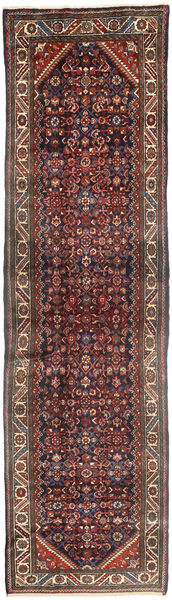 Hamadã Tapete 115X412 Oriental Feito A Mão Tapete Passadeira Castanho Escuro/Vermelho Escuro (Lã, Pérsia/Irão)