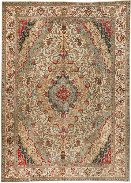 Tabriz Patina Koberec 300X422 Orientální Ručně Tkaný Hnědá/Světle Hnědá Velký (Vlna, Persie/Írán)