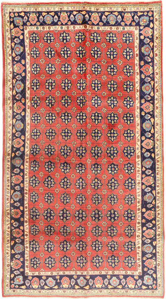Rudbar Alfombra 140X253 Oriental Hecha A Mano Púrpura Oscuro/Óxido/Roja (Lana, Persia/Irán)