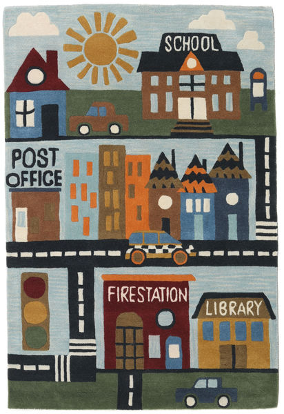 My Town Handtufted Dywan 120X180 Nowoczesny Ciemnoszary/Jasnoszary (Wełna, Indie)