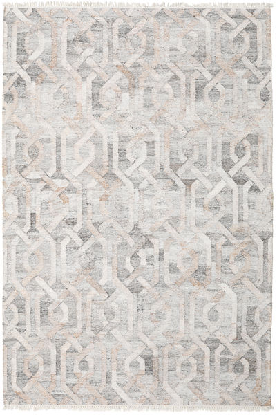Trinny - Marron/Nature Tapis 200X300 Moderne Tissé À La Main Gris Clair/Blanc/Crème/Beige ( Inde)