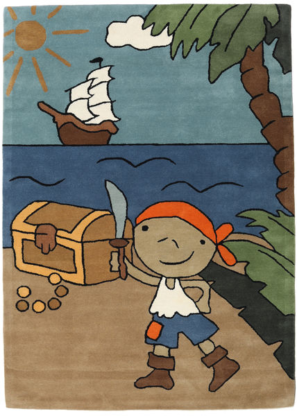 Pirate Handtufted Matta 170X240 Modern Mörkgrå/Blå (Ull, Indien)