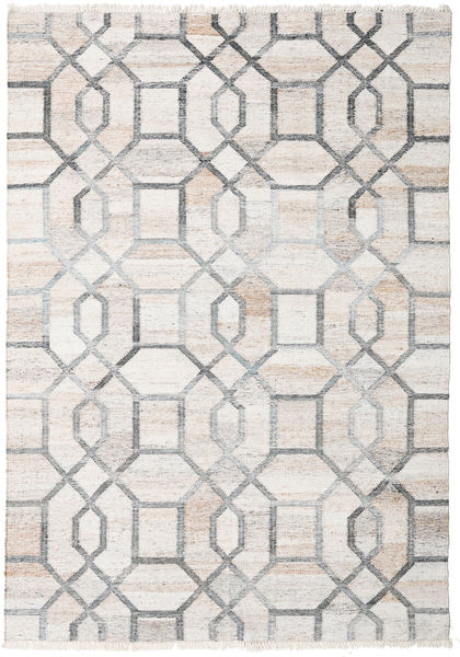 Tracy Tapis 170X240 Moderne Tissé À La Main Gris Clair/Blanc/Crème ( Inde)