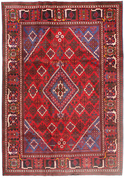 Joshaghan Tapijt 196X290 Echt Oosters Handgeknoopt Rood/Donkerbruin (Wol, Perzië/Iran)