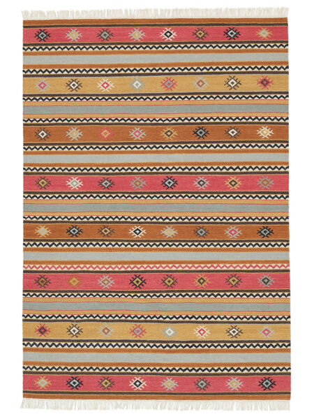Kilim - Nezzim - Nezzim Tapete 200X300 Moderno Tecidos À Mão Cinzento Claro/Laranja (Lã, Índia)