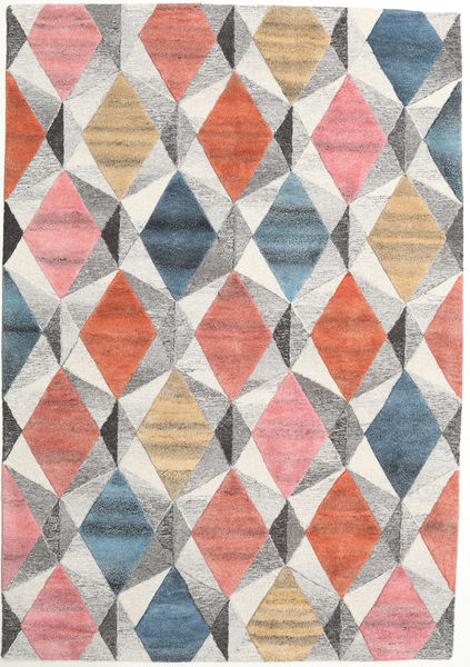 Prisma - Multi Tapis 160X230 Moderne Gris Clair/Rose Clair (Laine, Inde)