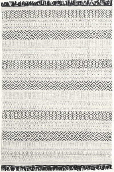 Hedda - Grå Matta 140X200 Äkta Modern Handvävd Beige/Mörkbeige (Ull, Indien)