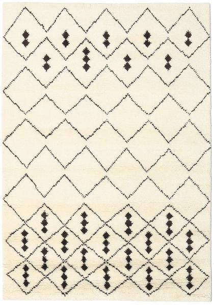 Berber Stick Shaggy Rug 156X208 Authentic
 Modern Handknotted Beige (Wool, India)