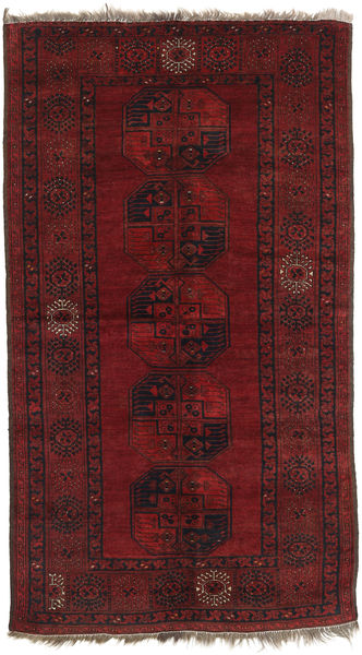Afghan Khal Mohammadi Rug 129X229 Authentic
 Oriental Handknotted Dark Red (Wool, Afghanistan)