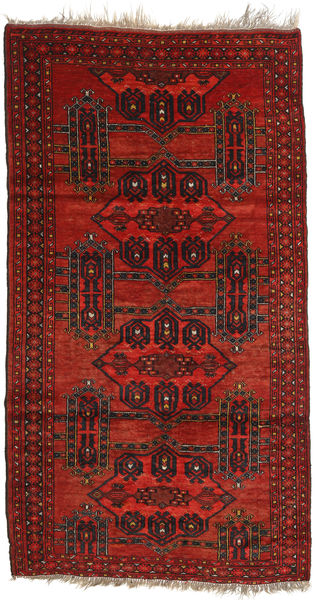Afghan Khal Mohammadi Rug 110X203 Authentic
 Oriental Handknotted Dark Red/Rust Red (Wool, Afghanistan)