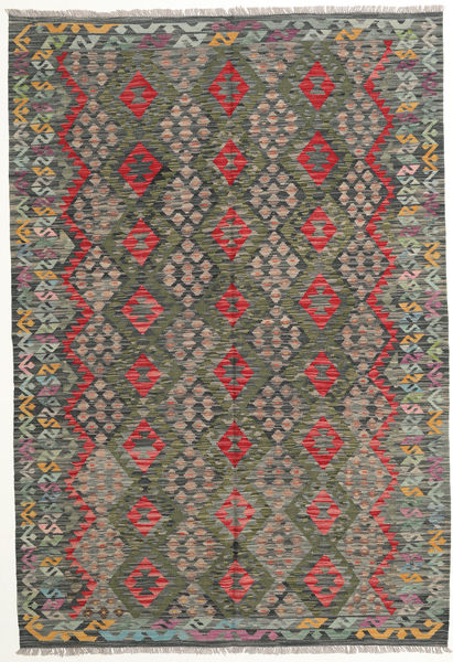 Kilim Afghan Old Style Rug 169X248 Authentic
 Oriental Handwoven Dark Grey/Olive Green (Wool, Afghanistan)