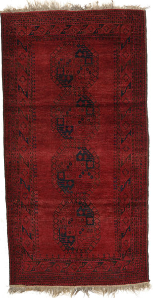 Afghan Khal Mohammadi Rug 112X214 Authentic
 Oriental Handknotted Dark Red/Dark Brown (Wool, Afghanistan)