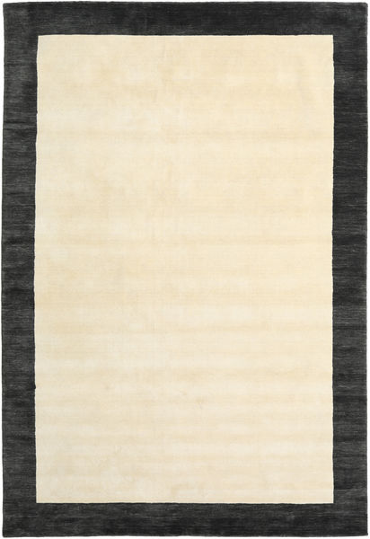 Handloom Frame - Black/White Rug 200X300 Modern Beige/Dark Grey (Wool, India)