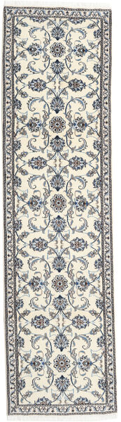 Nain Dywan 78X288 Orientalny Tkany Ręcznie Chodnik Beżowy/Jasnoszary (Wełna, Persja/Iran)