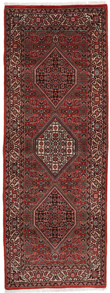 Bidjar Rug 85X234 Authentic
 Oriental Handknotted Hallway Runner
 Dark Red/Dark Brown (Wool, Persia/Iran)