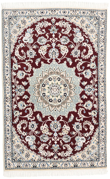 Nain 9La Χαλι 88X132 Ανατολής Χειροποιητο Λευκό/Κρεμ/Μπεζ (Μάλλινα/Μεταξωτά, Περσικά/Ιρανικά)