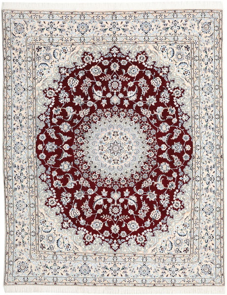 Nain 9La Rug 200X250 Authentic
 Oriental Handknotted Beige/White/Creme/Light Grey (Wool/Silk, Persia/Iran)