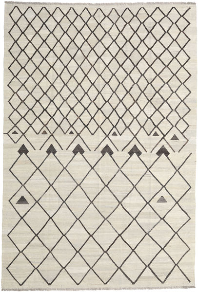 Kilim Ariana Rug 202X298 Authentic
 Modern Handwoven Dark Beige/Light Grey (Wool, Afghanistan)