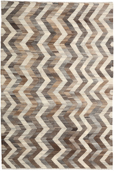 Kilim Ariana Rug 196X295 Authentic
 Modern Handwoven Light Brown/Dark Brown (Wool, Afghanistan)
