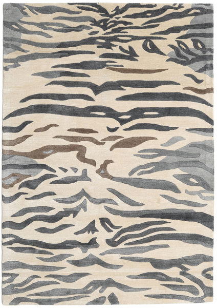 Love Tiger - グレー 絨毯 160X230 モダン 濃いグレー/ベージュ/薄い灰色 ( インド)