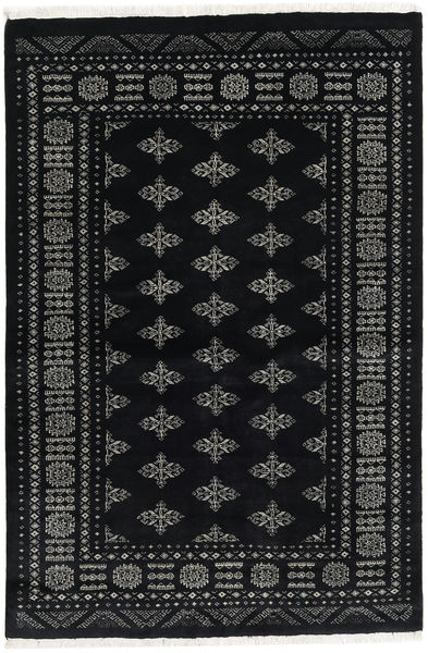Paquistão Bucara 3Ply Tapete 140X209 Oriental Feito A Mão Preto/Cinza Escuro (Lã, Paquistão)