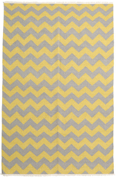 Kilim Modern Rug 156X246 Authentic
 Modern Handwoven Light Grey/Yellow (Wool, India)
