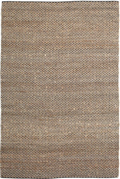 Siri Jute - Natural/Preto Tapete 200X300 Moderno Tecidos À Mão Castanho Claro/Cinza Escuro ( Índia)