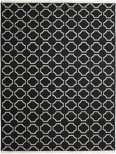 London - Musta/Valkea Matto 300X400 Moderni Käsinkudottu Musta Isot (Villa, Intia)