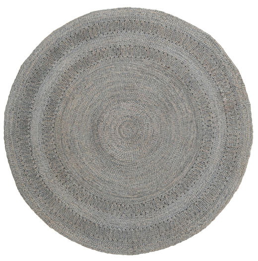 Kex - Slate Tapete Ø 150 Moderno Tecidos À Mão Redondo Cinzento Claro/Cinza Escuro ( Índia)