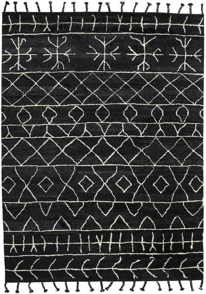 Moss 베르베르 - 검정색 러그 275X370 정품
 모던 수제 블랙 대형 (울, 인도)