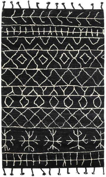 Moss 베르베르 - 검정색 러그 180X275 정품
 모던 수제 블랙 (울, 인도)