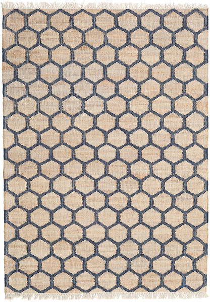 Jute Matta 160X230 Äkta Modern Handvävd Beige/Ljusgrå ( Indien)