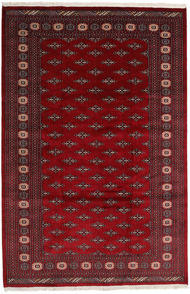 Paquistão Bucara 2Ply Tapete 200X302 Oriental Feito A Mão Vermelho Escuro/Castanho Escuro (Lã, Paquistão)