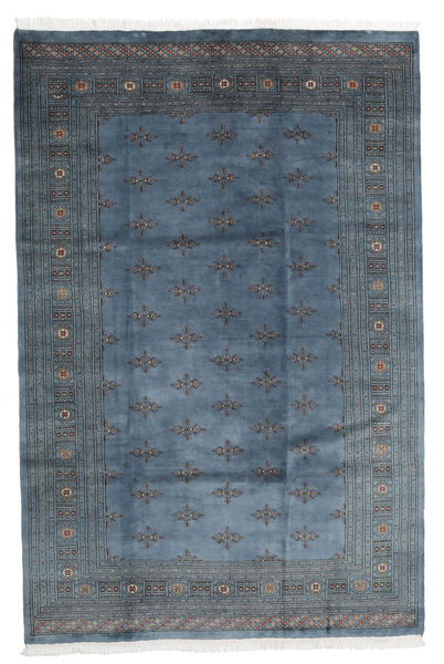 Paquistão Bucara 3Ply Tapete 198X300 Oriental Feito A Mão Azul Escuro/Cinza Escuro (Lã, Paquistão)