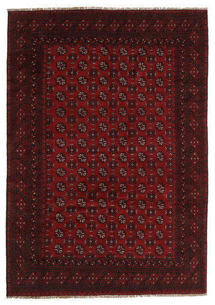 Afghan Rug 199X284 Authentic
 Oriental Handknotted Dark Brown/Dark Red (Wool, Afghanistan)