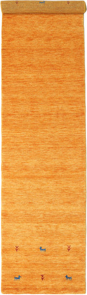 Gabbeh Loom Two Lines - Laranja Tapete 80X350 Moderno Tapete Passadeira Laranja (Lã, Índia)