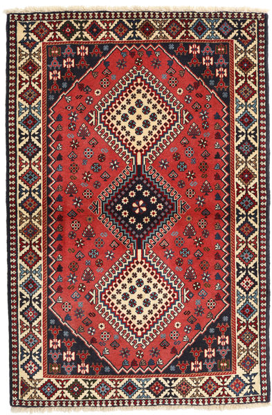 Yalameh Tapete 104X157 Oriental Feito A Mão Vermelho Escuro/Castanho Alaranjado (Lã, Pérsia/Irão)