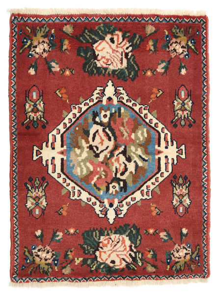 Bakhtiari Tapete 70X93 Oriental Feito A Mão Vermelho Escuro/Cinza Escuro (Lã, Pérsia/Irão)