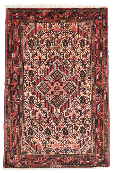Asadabad Rug 76X117 Authentic
 Oriental Handknotted Rust Red/Black (Wool, Persia/Iran)