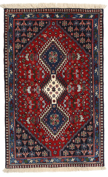 Yalameh Tapete 80X130 Oriental Feito A Mão Azul Escuro/Vermelho Escuro (Lã, Pérsia/Irão)