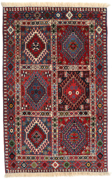 Yalameh Rug 80X127 Authentic
 Oriental Handknotted Dark Red/Dark Purple (Wool, Persia/Iran)