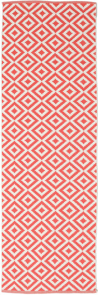 Torun - Coral/Neutral Χαλι 80X250 Σύγχρονα Χειροποίητη Ύφανση Χαλι Διαδρομοσ Kόκκινα/Ανοιχτό Ροζ (Βαμβάκι, Ινδικά)
