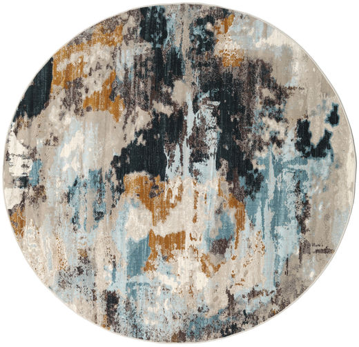 Arty Mind 러그 Ø 200 모던 원형 라이트 그레이/블랙 ( 터키)