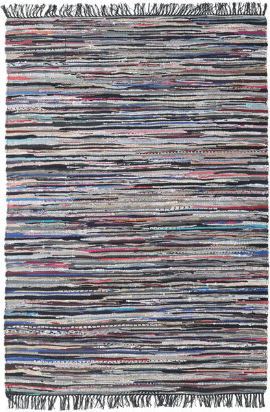 Cottolina - Negru/Multi Covor 160X230 Modern Lucrate De Mână Gri Închis/Gri Deschis (Bumbac, India)